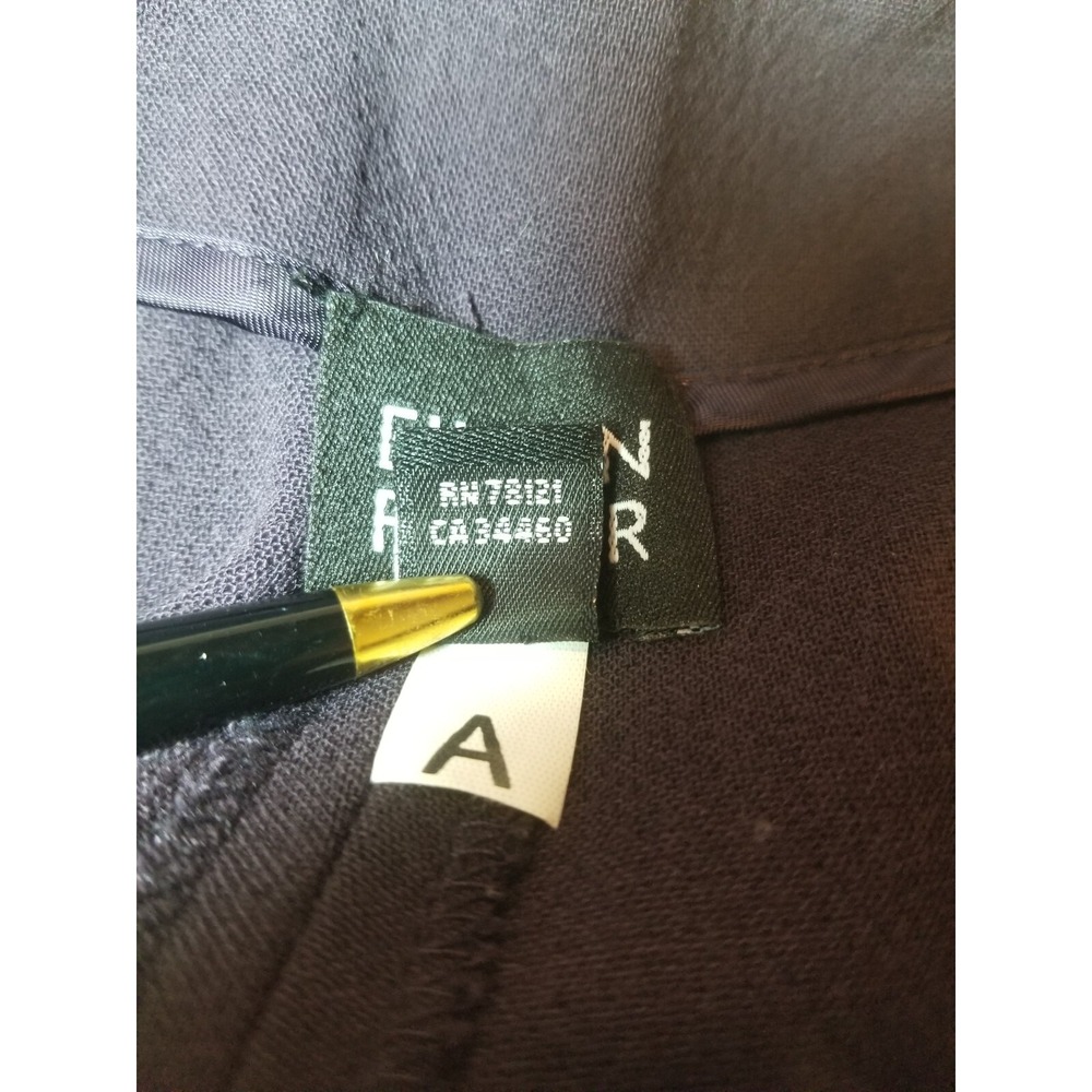 Eileen Fisher Plum Italian Fabric Front Zip Flat Front Wide Leg Pants Large - Picture 4 of 9